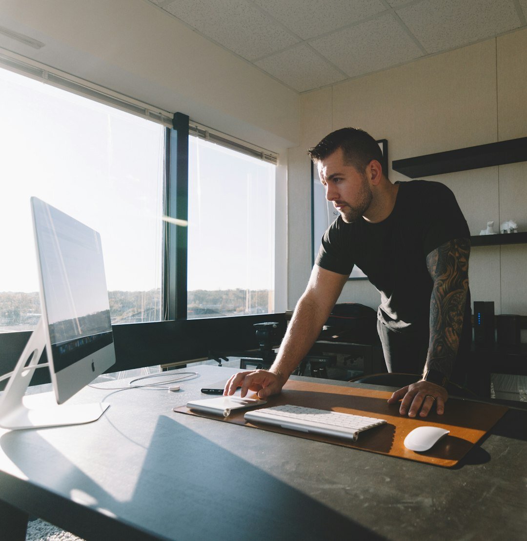 Professional man cybersecurity expert with beard